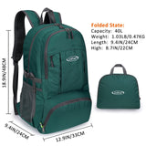 G4Free 40L Lightweight Packable Hiking Backpack, Waterproof Travel Daypack