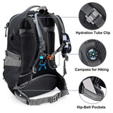 G4Free 50L Hiking Backpack Waterproof Daypack Outdoor Camping Climbing Backpack with Rain Cover for Men Women(Dark Grey)