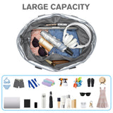 G4Free Beach Bag, Waterproof Sandproof Beach Tote Bag, Large Capacity Foldable for Women,Grey Stripe