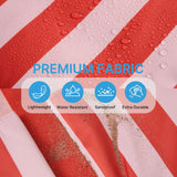 G4Free Beach Bag,Waterproof Beach Tote Pool Bags for Women,Large Capacity Foldablefor Weekender Travel - Red stripe