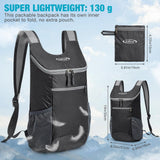 G4Free Lightweight Packable Hiking Backpack for Men Women Small Hiking Daypacks Foldable Shoulder Pack Casual Outdoor Bag 11L