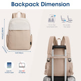 G4Free Mini Backpack for Women Water - resistant Hiking Backpack with Adjustable Shoulder Straps for Travel Shop Work Casual(Beige&Khaki)