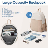 G4Free Mini Backpack for Women Water - resistant Hiking Backpack with Adjustable Shoulder Straps for Travel Shop Work Casual(Beige&Khaki)