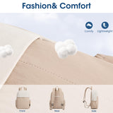 G4Free Mini Backpack for Women Water - resistant Hiking Backpack with Adjustable Shoulder Straps for Travel Shop Work Casual(Beige&Khaki)