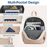 G4Free Mini Backpack for Women Water - resistant Hiking Backpack with Adjustable Shoulder Straps for Travel Shop Work Casual(Beige&Khaki)