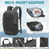 G4Free Packable Hiking Backpack 20L Lightweight Foldable Travel Daypack with Thickened Back Panel for Men Women(Black)