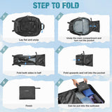 G4Free Packable Hiking Backpack 20L Lightweight Foldable Travel Daypack with Thickened Back Panel for Men Women(Black)