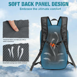 G4Free Packable Hiking Backpack 20L Lightweight Foldable Travel Daypack with Thickened Back Panel for Men Women(Black)