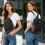 G4Free Sling Bag Crossbody Backpack Small Convertible Crossbody Bag for Women Men Sling Backpack for Travel with RFID Pocket Black & Brown