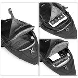 G4Free Sling Bag RFID Blocking Sling Backpack Crossbody Chest Bag Daypack for Hiking Travel(Black)