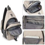 G4Free Sling Bag RFID Blocking Sling Backpack Crossbody Chest Bag Daypack for Hiking Travel(Ivory)