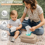 G4Free Small Diaper Bag for Baby Girl and Boy, Mini Sling Diaper Bag Fanny Pack with Portable Changing Pad (khaki)