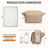 G4Free Small Diaper Bag for Baby Girl and Boy, Mini Sling Diaper Bag Fanny Pack with Portable Changing Pad (khaki)