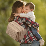 G4Free Small Diaper Bag for Baby Girl and Boy, Mini Sling Diaper Bag Fanny Pack with Portable Changing Pad (khaki)