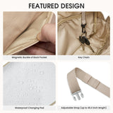 G4Free Small Diaper Bag for Baby Girl and Boy, Mini Sling Diaper Bag Fanny Pack with Portable Changing Pad (khaki)