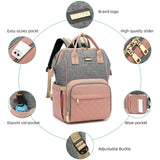GAIVP Diaper Bag Backpack, Diaper Bags for Baby Girls Boys, Baby Bags for Moms Dads, Nappy Changing Bag with Insulated Pockets,Multi - functional Waterproof Backpack with Stroller straps - Pink