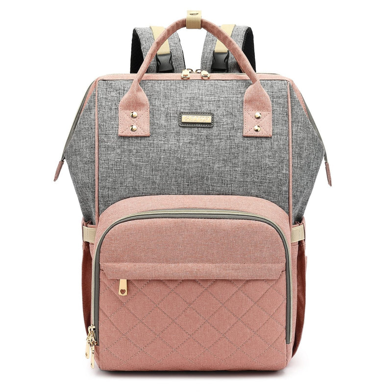 GAIVP Diaper Bag Backpack, Diaper Bags for Baby Girls Boys, Baby Bags for Moms Dads, Nappy Changing Bag with Insulated Pockets,Multi - functional Waterproof Backpack with Stroller straps - Pink