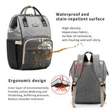 GAIVP Diaper Bag Backpack for Women, Baby Bags for Girls,Diaper Bag with Changing Pad, and Insulated Pockets (Dark Grey +Light Grey)