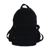 GAMLFL Black Canvas Backpack for Women & Men Retro Aesthetic Rucksack Basic Backpack for High School/College Students Travel Laptop Bag