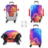 GANNEPIE Suitcase Cover Washable Travel Luggage Protector Anti - Scratch Colorful Flames Printed Luggage Cover for 29 - 32 Inch