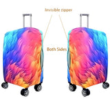 GANNEPIE Suitcase Cover Washable Travel Luggage Protector Anti - Scratch Colorful Flames Printed Luggage Cover for 29 - 32 Inch