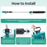 Garden Sprayer 2 Gallon,Battery Powered Sprayer with 5 Mist Nozzles,Telescopic Rod Electric Backpack Sprayers in Lawn & Garden