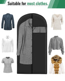 Garment Bags for Hanging Clothes 8 packs Washable Black Suit Bags for Closet Storage and Travel with Clear Window (43 inches)