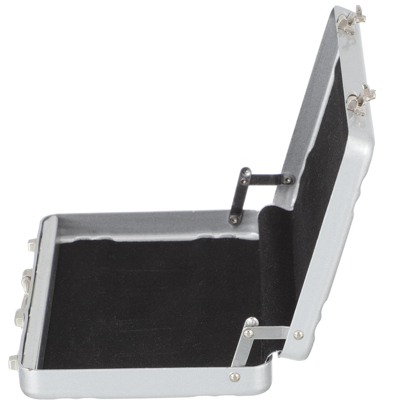Garneck Business Card Holder Case: Portable Mini Briefcase Aluminum Credit ID Storage Box Organizer for Men Women Compact Suitcase Case Costume Props for Office Meeting Supplies and Visiting Cards
