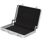 Garneck Business Card Holder Case: Portable Mini Briefcase Aluminum Credit ID Storage Box Organizer for Men Women Compact Suitcase Case Costume Props for Office Meeting Supplies and Visiting Cards