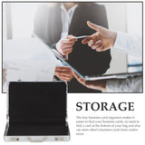 Garneck Business Card Holder Case: Portable Mini Briefcase Aluminum Credit ID Storage Box Organizer for Men Women Compact Suitcase Case Costume Props for Office Meeting Supplies and Visiting Cards
