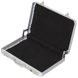 Garneck Business Card Holder Case: Portable Mini Briefcase Aluminum Credit ID Storage Box Organizer for Men Women Compact Suitcase Case Costume Props for Office Meeting Supplies and Visiting Cards