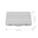 Garneck Business Card Holder Case: Portable Mini Briefcase Aluminum Credit ID Storage Box Organizer for Men Women Compact Suitcase Case Costume Props for Office Meeting Supplies and Visiting Cards