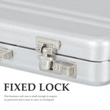 Garneck Business Card Holder Case: Portable Mini Briefcase Aluminum Credit ID Storage Box Organizer for Men Women Compact Suitcase Case Costume Props for Office Meeting Supplies and Visiting Cards