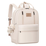 GAXOS Cute Backpack for School Aesthetic Backpack Purse for Women Girls White Book Bag Korea Style Bookbag