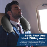 GDEOUP Travel Pillow 100% Pure Comfortable U Shape Memory Foam Pillows Neck and Head Support Portable Travel Neck Pillow Suitable for Planes Airplane for Traveling,Train,Self - Drivingng Car,(Grey)