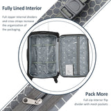 Gecheer Softside Expandable 3 - Piece Luggage Set – 22”, 26”, 30” Lightweight Spinner Suitcases with TSA Lock, 360° Wheels, and External Zippered Pockets YHSZJ - PP283608AAB