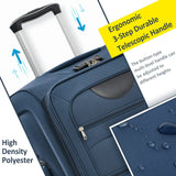 Gecheer Softside Expandable 3 - Piece Luggage Set – 22”, 26”, 30” Lightweight Spinner Suitcases with TSA Lock, 360° Wheels, and External Zippered Pockets YHSZJ - PP283608AAM