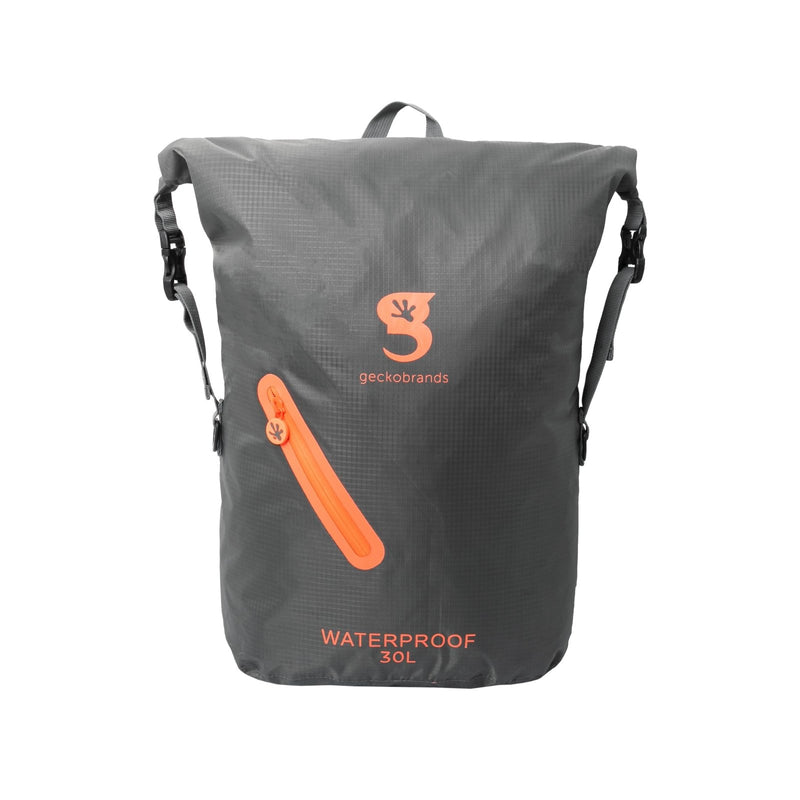 geckobrands Lightweight 30L Waterproof Backpack - Lightweight Watertight Outdoor Bag Hiking Traveling Light Water Activities