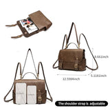 GELANNI Women Vintage Leather Convertible Satchel Backpack Purse Shoulder Handbag