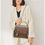 GELANNI Women Vintage Leather Convertible Satchel Backpack Purse Shoulder Handbag