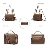 GELANNI Women Vintage Leather Convertible Satchel Backpack Purse Shoulder Handbag