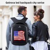 Gelrova LED Backpack with App Control Screen, [Battery not included] 17 Inch Bookbag DIY Pixel Animation Programming Laptop Backpack, Unique Gift for Men or Women