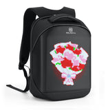 Gelrova LED Backpack with App Control Screen, [Battery not included] 17 Inch Bookbag DIY Pixel Animation Programming Laptop Backpack, Unique Gift for Men or Women