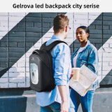 Gelrova LED Backpack with App Control Screen, [Battery not included] 17 Inch Bookbag DIY Pixel Animation Programming Laptop Backpack, Unique Gift for Men or Women