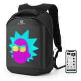 Gelrova LED Backpack with App Control Screen, [Battery not included] 17 Inch Bookbag DIY Pixel Animation Programming Laptop Backpack, Unique Gift for Men or Women