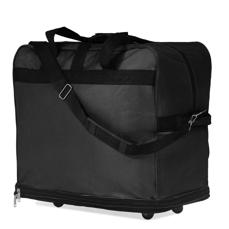 Generic 36"" Expandable Duffle Bag (Lightweight) Rolling Wheeled Spinner Suitcase Luggage for Travel and Storage, Black, Wheelbag36