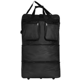 Generic 36"" Expandable Duffle Bag (Lightweight) Rolling Wheeled Spinner Suitcase Luggage for Travel and Storage, Black, Wheelbag36