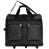 Generic 40"" Navy Blue Large Expandable Rolling 6 Wheeled Duffel Bag Spinner Suitcase Luggage (Black), BLK1PK40