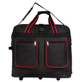 Generic (Pack of 2) 36"" Duffle Bag Expandable Rolling Lightweight Wheeled Spinner Suitcase Luggage for Travel and Storage, Black with Red Trim, Wheelbag36