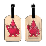 Genius of the Blood Drops Luggage Tags for Suitcases PU Leahter Luggage Tag with Privacy Cover ID Tags Men Women Cute Travel Bag Luggage Accessories
